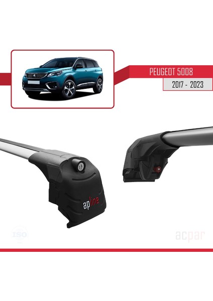 Peugeot 5008 2017 ve Sonrası ile Uyumlu Ace-2 Ara Atkı Tavan Barı Gri fırsatları