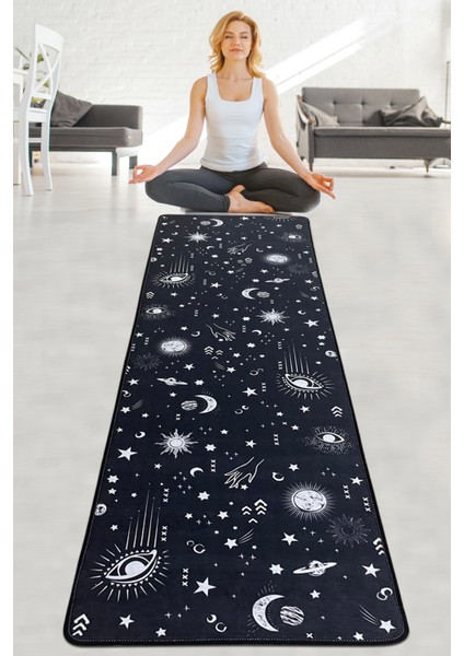 Star Map Djt 60X200 cm Yoga,spor,fitness,pilates Halısı Yoga Matı Yıkanabilir Kaymaz