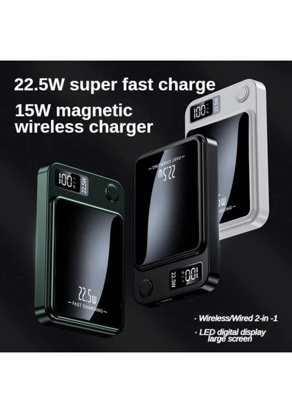 20W Manyetik Güç Bankası 10000MAH, 22.5W Pd Hızlı Cep Telefonu Şarj Cihazı modelleri