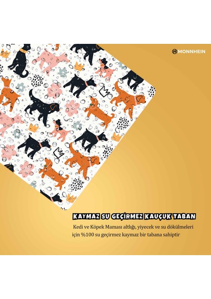 Mama ve Su Evcil Hayvan Beslenme Matı, Kolay Temizlenen Emici Su Geçirmez Kumaş, Küçük Orta Boy ve Büyük Kedi ve Köpekler Için Dayanıklı Köpek Kedi Paspas (50X35, Beyaz Renkli Dog) modelleri