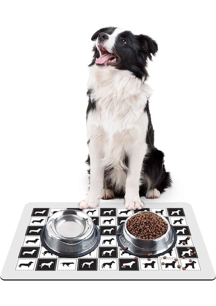 Mama ve Su Evcil Hayvan Beslenme Matı, Kolay Temizlenen Emici Su Geçirmez Kumaş, Küçük Orta Boy ve Büyük Kedi ve Köpekler Için Dayanıklı Köpek Kedi Paspas (50X35, Satranç Dogs) indirimleri