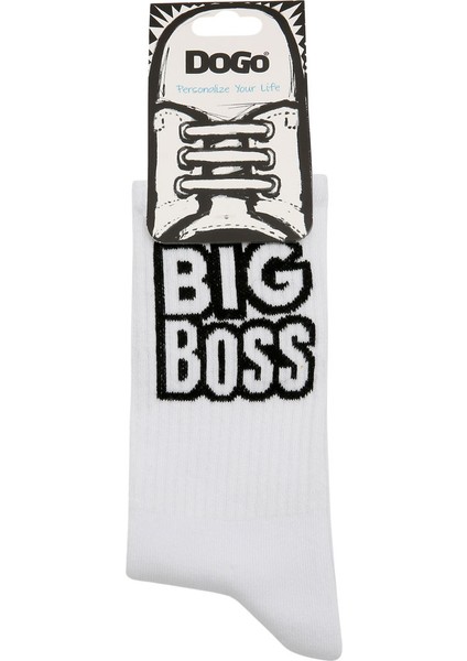 Unisex Vegan Beyaz Çorap - Big Boss Tasarım fırsatları