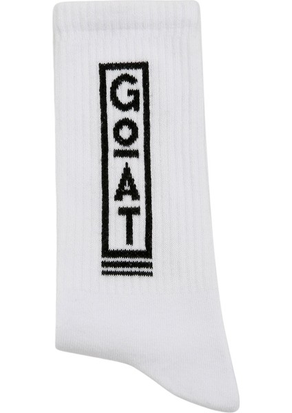 Unisex Vegan Beyaz Çorap - Goat Tasarım fiyatları