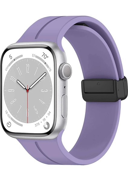 Apple Watch Series 8 45MM Kordon Ribbon Line Lila