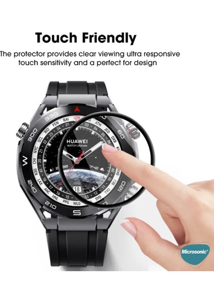 Huawei Watch Ultimate Tam Kaplayan Nano Cam Ekran Koruyucu Siyah