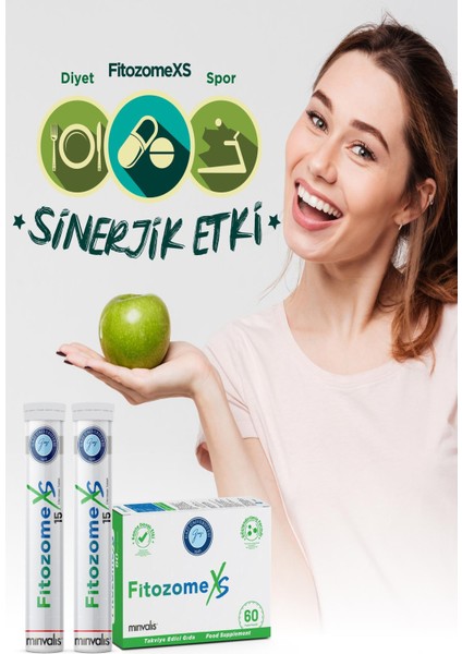 Fitozome Xs (60 Vegan Kapsül + 30 Efervesan Tablet = 30 Günlük Kullanım)