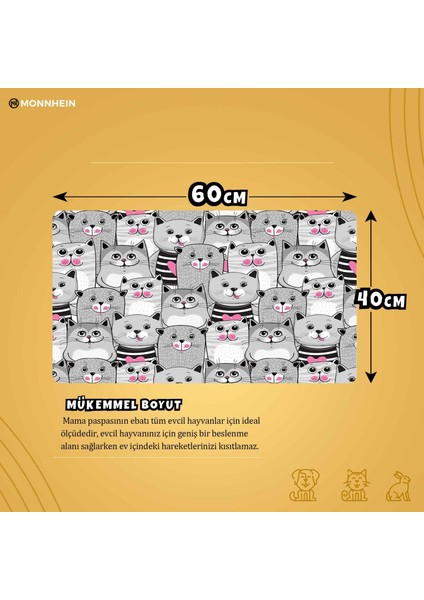 Mama ve Su Evcil Hayvan Beslenme Matı, Kolay Temizlenen Emici Su Geçirmez Kumaş, Küçük Orta Boy ve Büyük Kedi ve Köpekler Için Dayanıklı Köpek Kedi Paspas (40X60, Gri Pembe) fiyatları