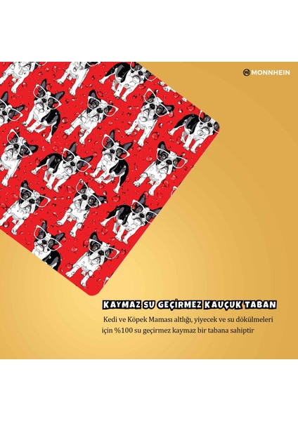Mama ve Su Evcil Hayvan Beslenme Matı, Kolay Temizlenen Emici Su Geçirmez Kumaş, Küçük Orta Boy ve Büyük Kedi ve Köpekler Için Dayanıklı Köpek Kedi Paspas (40X60, Kırmızı) modelleri