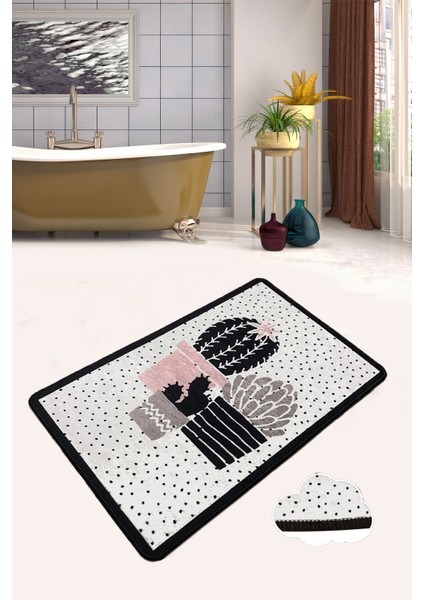 Three Cactus Djt 70X120 cm Banyo Halısı Paspas Kaymaz Taban Yıkanabilir