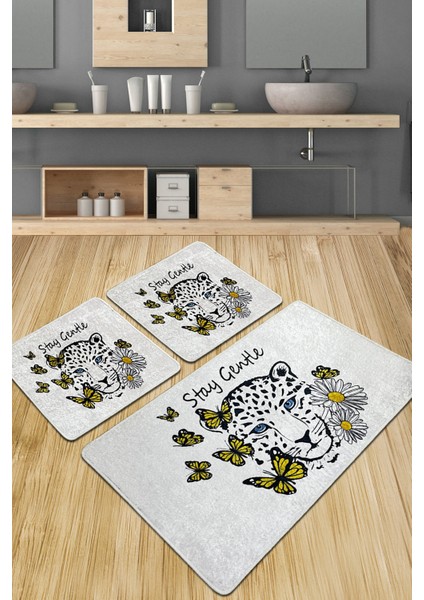 Stay Gentle Banyo Halısı Djt 3 Lü Set