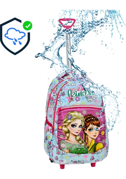 Çekçekli 3'lü Okul Seti, Mavi Frozen Desenli İlkokul Çantası + Beslenme Çantası + Kalemlik fırsatları