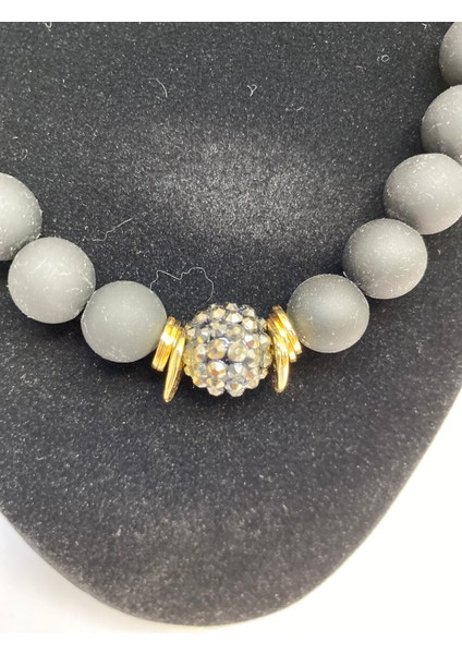 Gold Detaylı Siyah Boncuk Kolye indirimleri