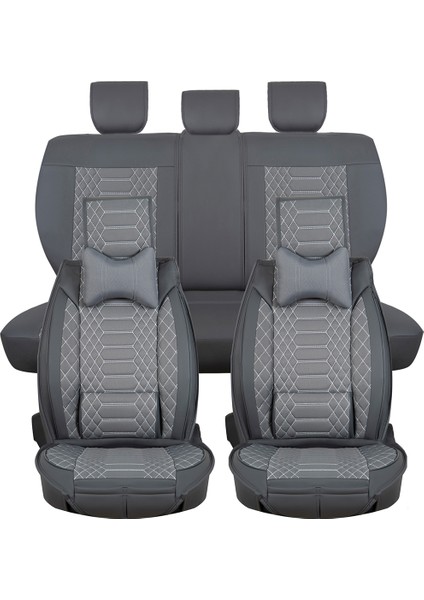 seat Cordoba Lüx Deri Oto Koltuk Kılıfı Ön Arka Takım (Royal) Füme