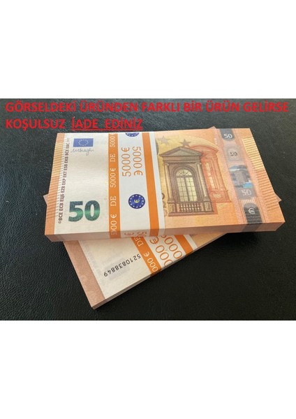 Aykar Hediyelik 300 Adet 50 Euro Geçersi  Sahte