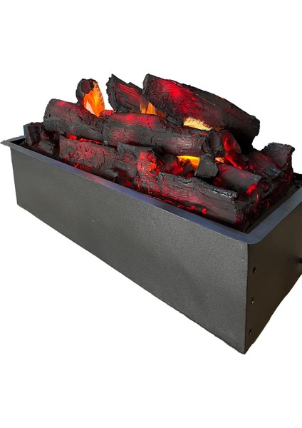 3D Elektrikli Şömine Bluetoothlu Isıtıcısız 25 x 100 cm
