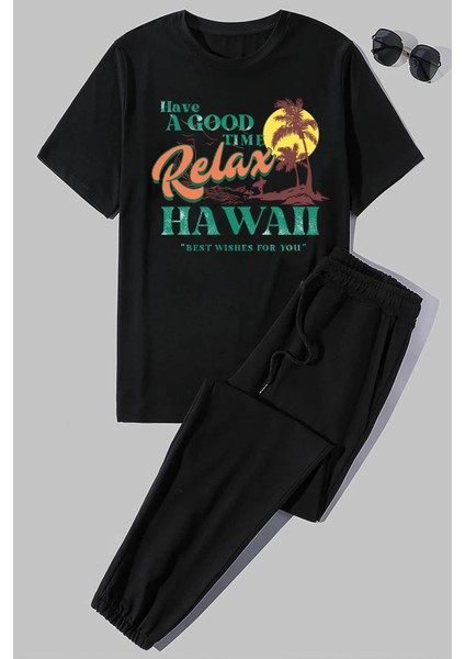 Hawaii Baskılı Eşofman Takımı