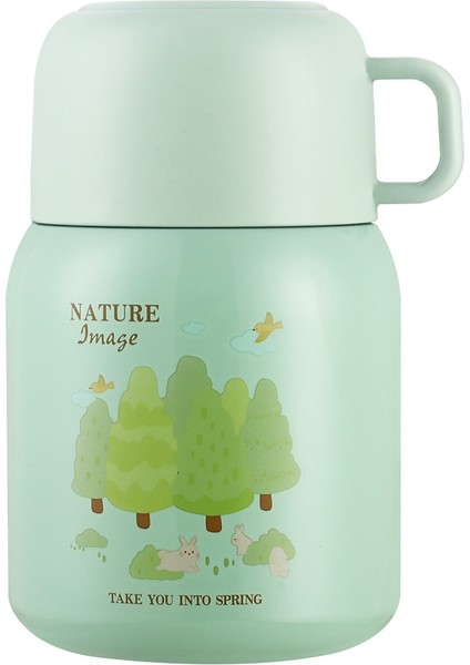 520ml Kızarmış Beher Paslanmaz Çelik Yalıtımlı Öğle Yemeği Kutusu Taşınabilir Ekstra Uzun Yalıtımlı Kova (Yurt Dışından)