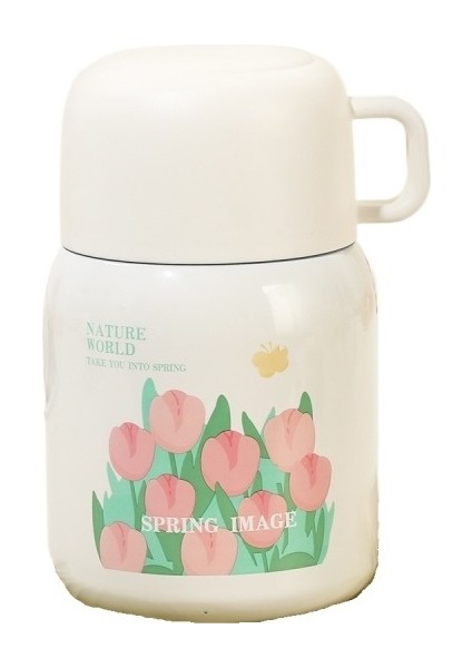 520ml Kızarmış Beher Paslanmaz Çelik Yalıtımlı Öğle Yemeği Kutusu Taşınabilir Ekstra Uzun Yalıtımlı Kova (Yurt Dışından)