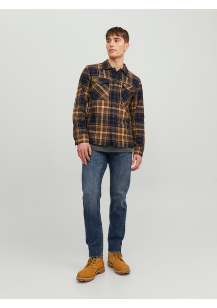 Jack & Jones Mike Model Erkek Boru Paça Kot Pantolon 12237306