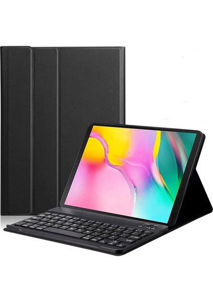 Samsung Galaxy Tab S7 Fe SM-T733NZSATUR Uyumlu Kablosuz Klavyeli Standlı Kılıf