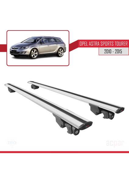 Opel Astra J Sw / Estate 2010-2015 Arası ile Uyumlu Hook Model Anahtar Kilitli Ara Atkı Tavan Barı Gri fırsatları