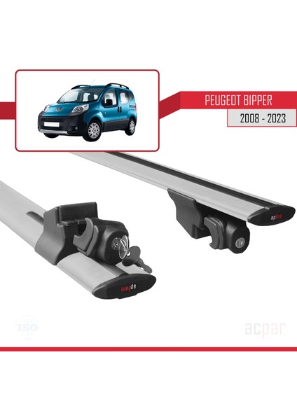Peugeot Bipper 2008 ve Sonrası ile Uyumlu Hook Model Anahtar Kilitli Ara Atkı Tavan Barı Gri indirimleri