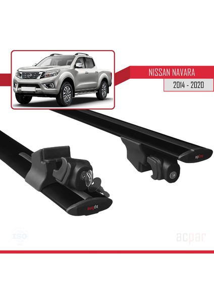 Nissan Navara 2014-2020 Arası ile Uyumlu Hook Model Anahtar Kilitli Ara Atkı Tavan Barı Siyah indirimleri