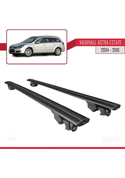 Vauxhall Astra Mk5 Estate 2004-2010 Arası ile Uyumlu Hook Model Anahtar Kilitli Ara Atkı Tavan Barı Siyah fırsatları