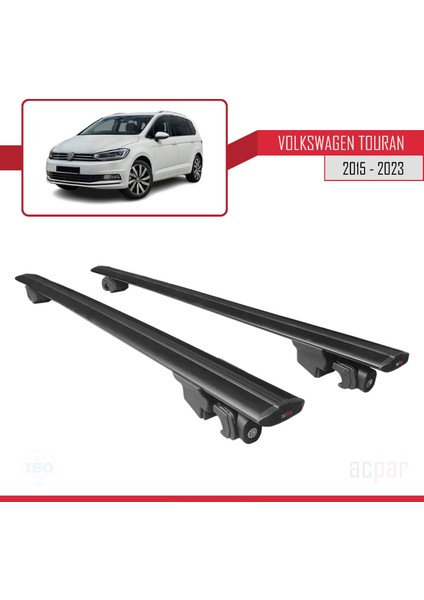 Vw Touran 2015 ve Sonrası ile Uyumlu Hook Model Anahtar Kilitli Ara Atkı Tavan Barı Siyah fırsatları