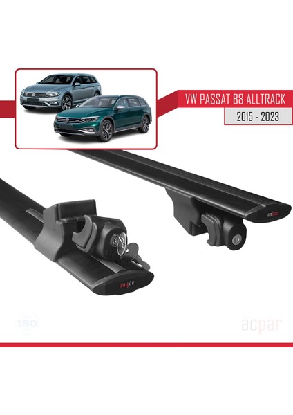 Vw Passat B8 Alltrack 2015 ve Sonrası ile Uyumlu Hook Model Anahtar Kilitli Ara Atkı Tavan Barı Siyah indirimleri