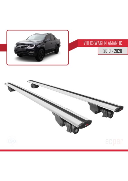 Volkswagen Amarok 2010-2020 Arası ile Uyumlu Hook Model Anahtar Kilitli Ara Atkı Tavan Barı Gri fırsatları