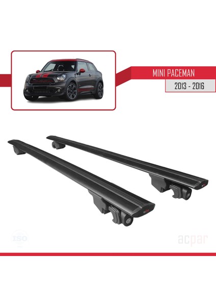 Mini Paceman 2013-2016 Arası ile Uyumlu Hook Model Anahtar Kilitli Ara Atkı Tavan Barı Siyah fırsatları