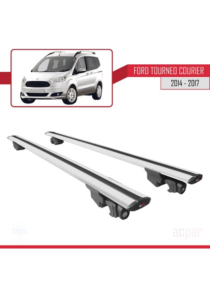 Ford Tourneo Courier 2014-2017 Arası ile Uyumlu Hook Model Anahtar Kilitli Ara Atkı Tavan Barı Gri fırsatları