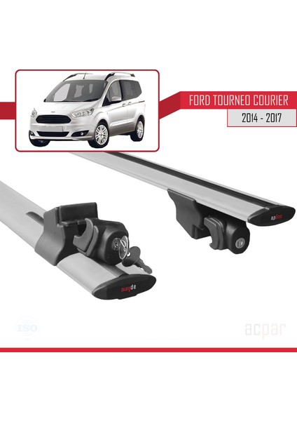 Ford Tourneo Courier 2014-2017 Arası ile Uyumlu Hook Model Anahtar Kilitli Ara Atkı Tavan Barı Gri indirimleri