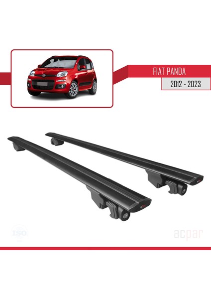 Fiat Panda 2012 ve Sonrası ile Uyumlu Hook Model Anahtar Kilitli Ara Atkı Tavan Barı Siyah fırsatları
