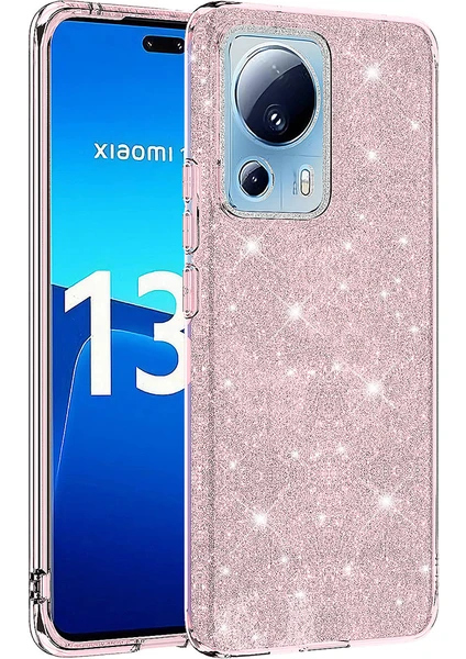 Kny Xiaomi Mi 13 Lite Kılıf Simli Parlak Shining Silikon