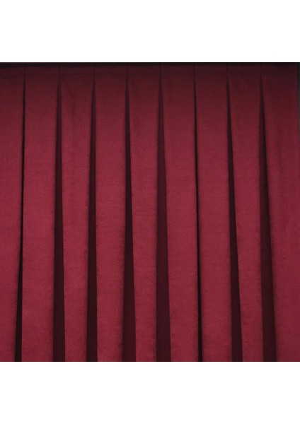 Petek Dokulu Kadife Dökümlü Fon Perde 1/3 Sık Pile Tek Kanat Bordo fırsatları