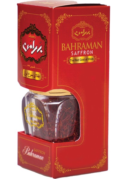 Safran Süper Top Negin Iran Safranı, Cam Kutulu, (%100 Organik) Premium Kalite