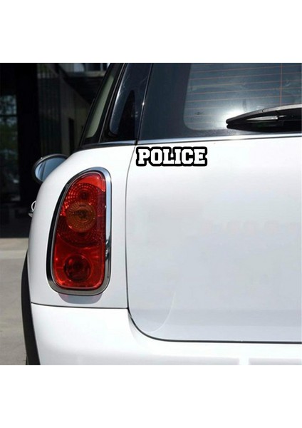 Police Araba Stickeri Siyah 20X8 cm fiyatları