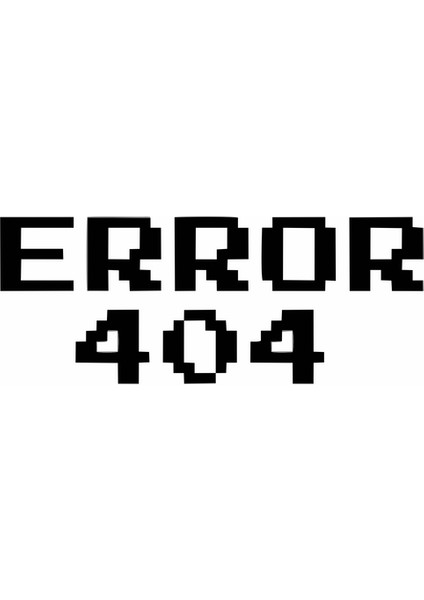 Error 404 Araba Stickeri Siyah 16X6 cm