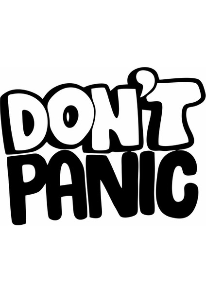 Dont Panic Araba Sticker Araba Sticker Siyah 18X13 cm