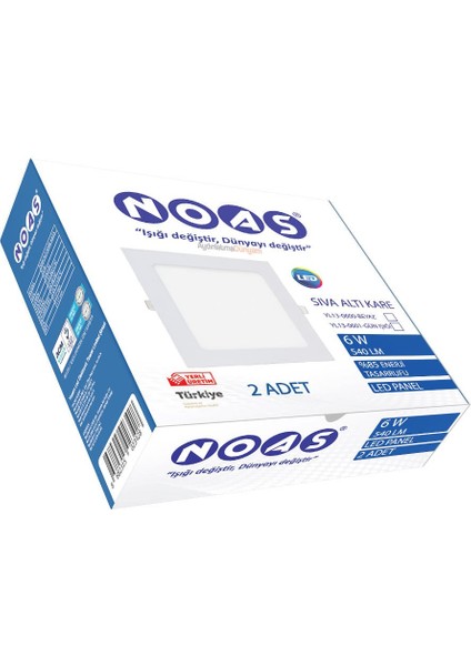 6W Kare Slim Sıva Altı LED Panel 2 Adet Günışığı YL13-0601 fiyatları