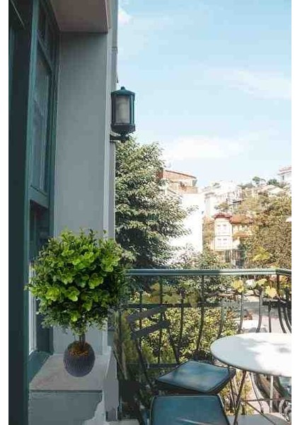 Okaliptüs Top Şimşir Balkon ve Salon Çiçeği Çalılı Yapay Ağaç