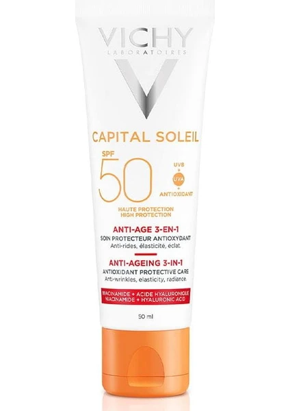 Capital Soleil Spf 50 Anti Aging 3-In-1 Güneş Kremi 50 ml