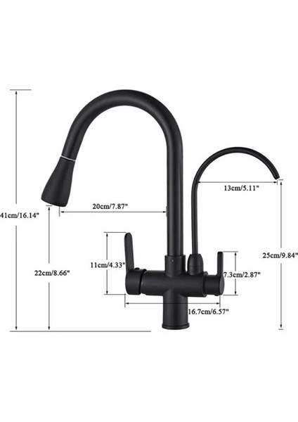 Fleko Siyah Arıtmalı Spiralli Evye Mutfak Bataryası modelleri