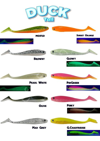 Duck Tail 9cm Silikon Balık
