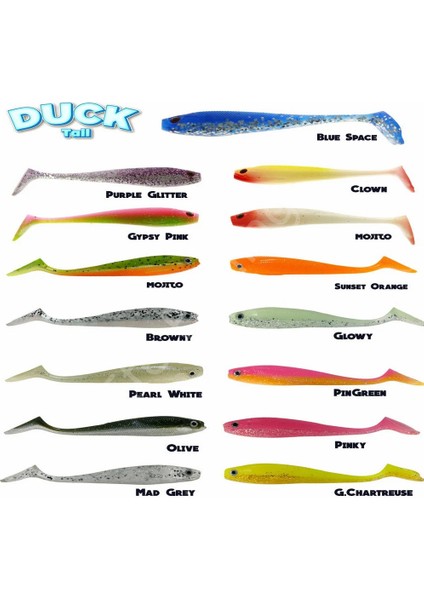 Duck Tail 9cm Silikon Balık modelleri