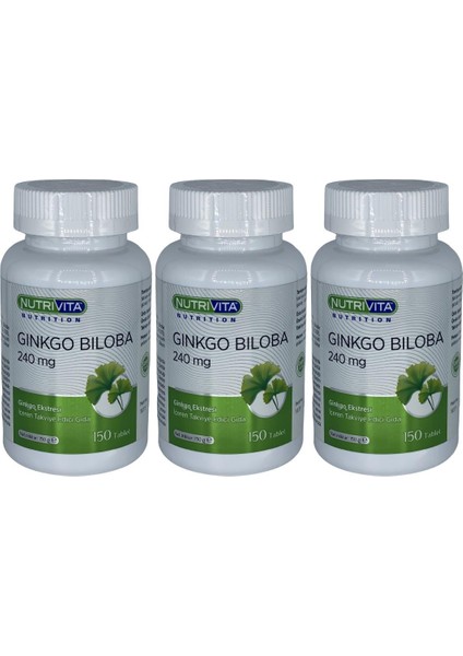 Ginkgo Biloba 240 mg 3 x 150 Tablet