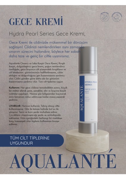 Hydra Pearl Retinol & Collagen & Arbutin Yoğun Onarıcı Gece Kremi 50 ml fiyatları