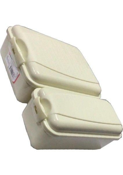 Beslenme Kutusu 2 Bölmeli Krem Renk 1 Adet Yemek Saklama Kabı Beslenme Çantası 17X22 cm modelleri